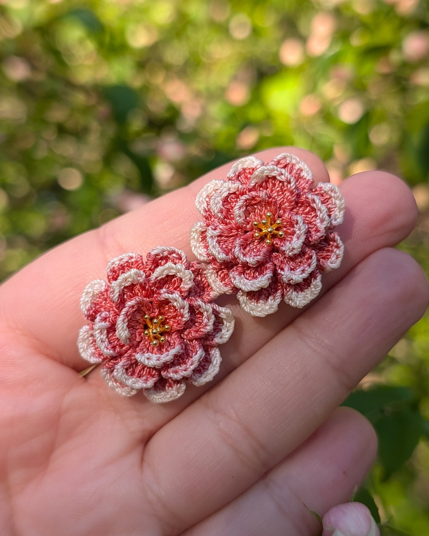 Zinnia Micro Crochet Earrings