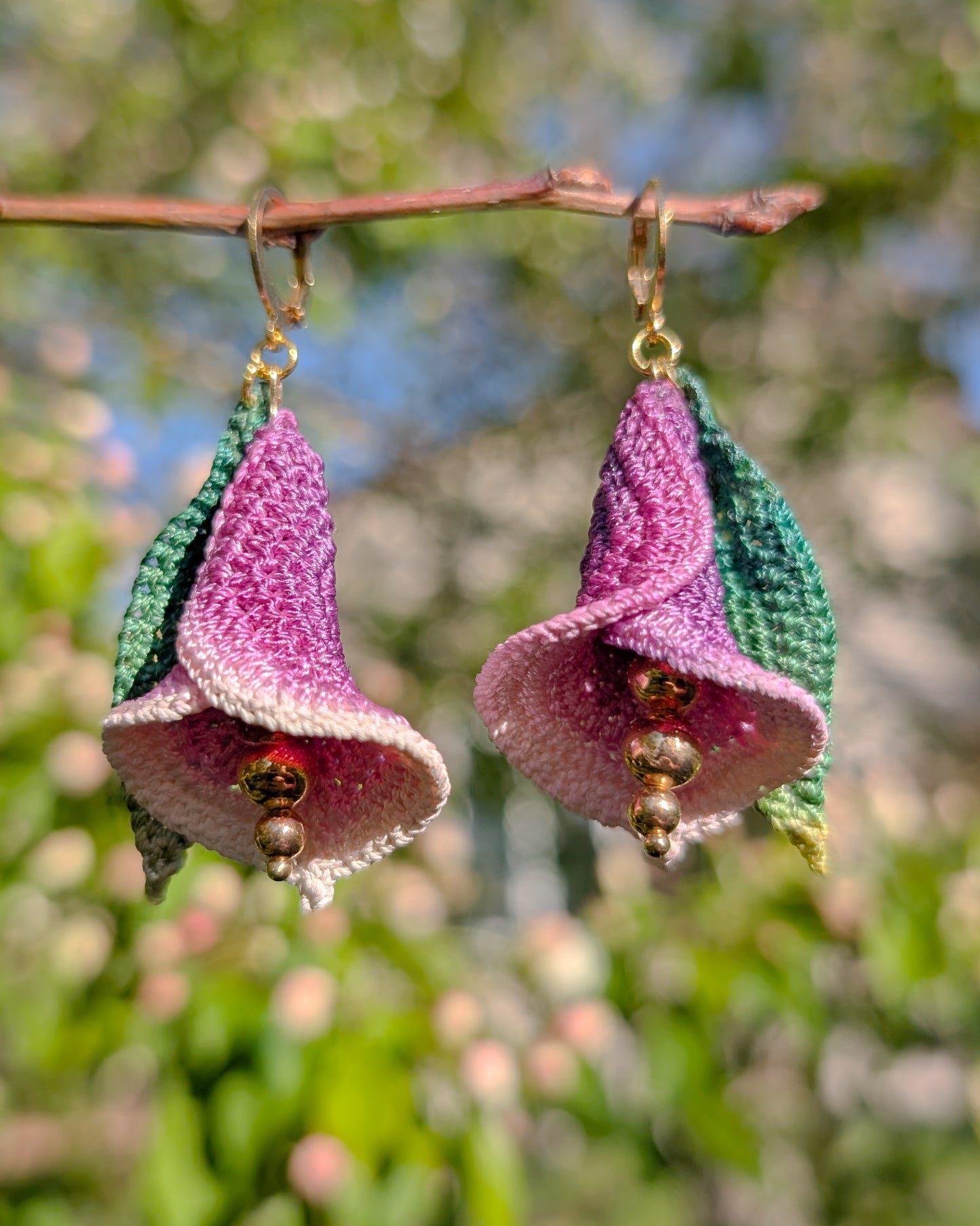 Calla Lily Micro Crochet Earrings