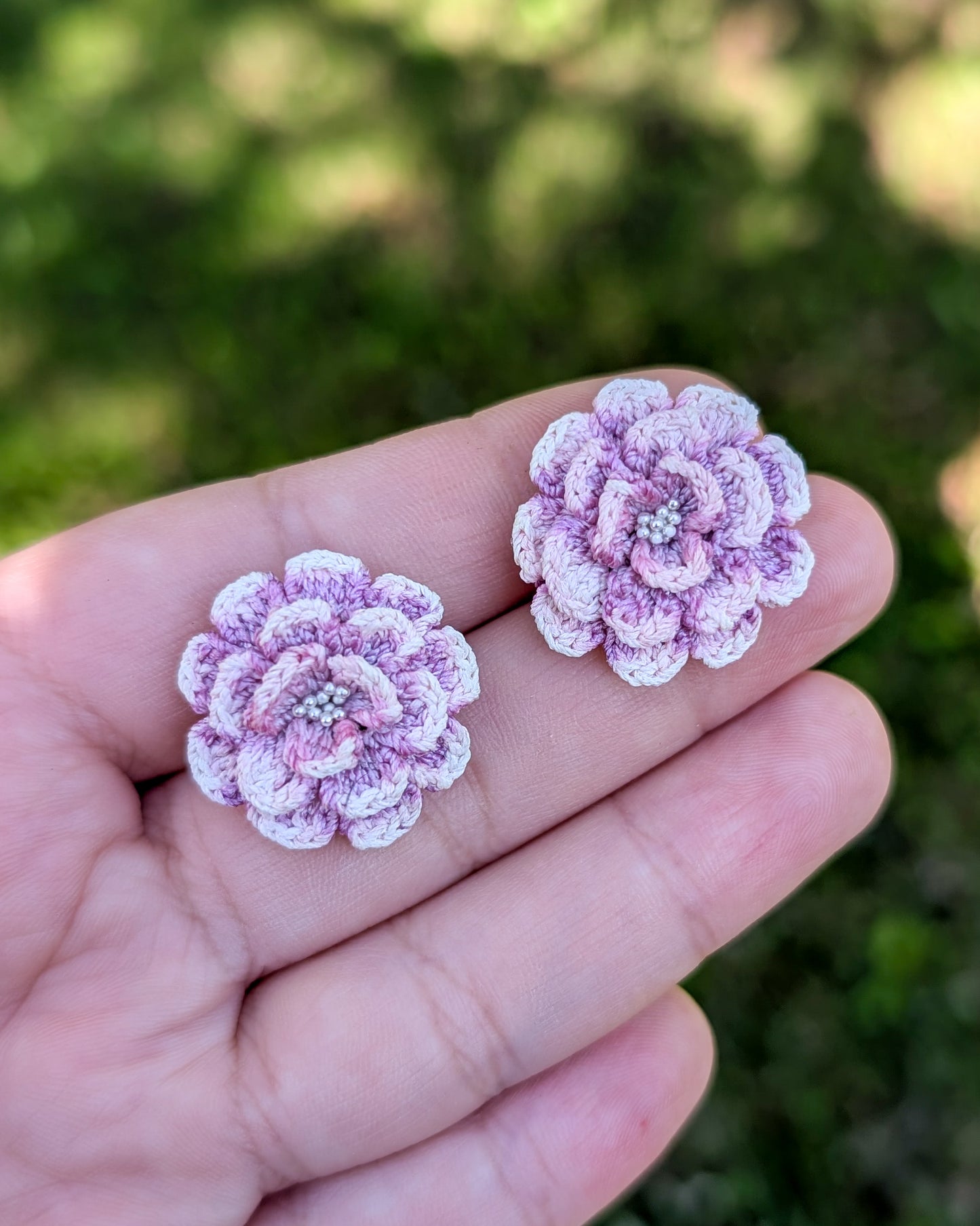 Zinnia Micro Crochet Earrings