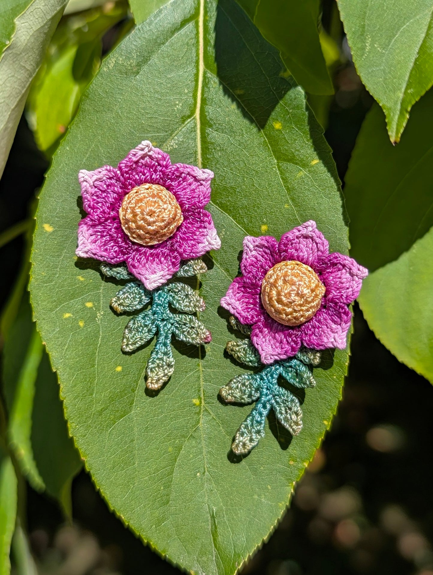 Flower Micro Crochet Earrings
