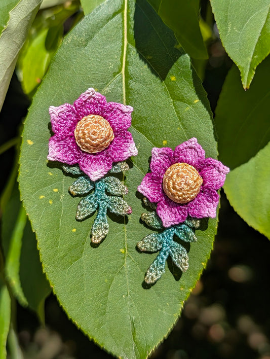 Flower Micro Crochet Earrings