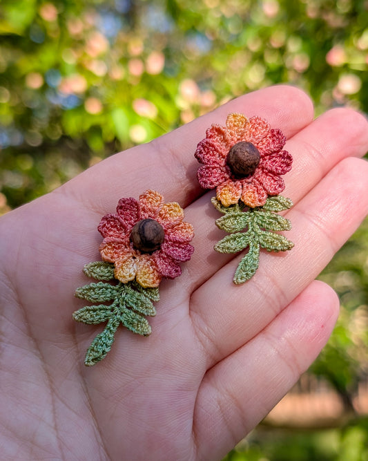 Flower Micro Crochet Earrings
